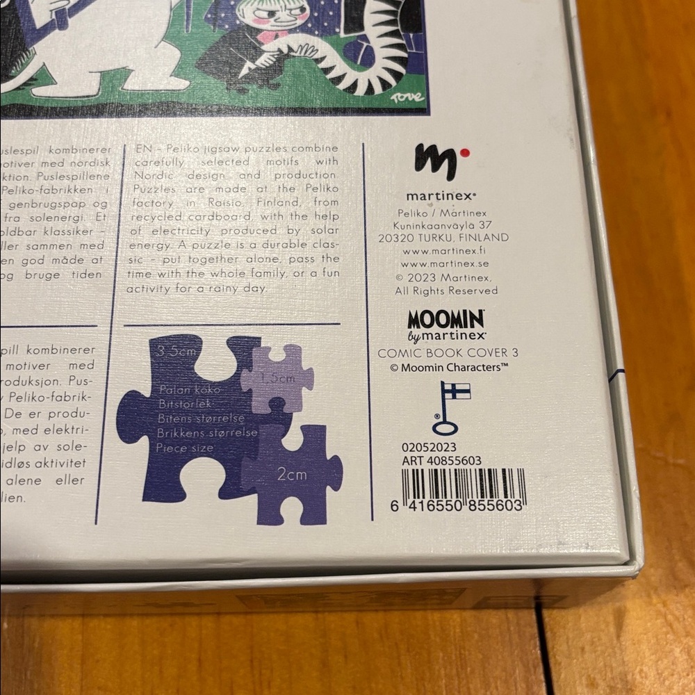MOOMIN Finland 300-Piece Puzzle Comic Book Cover #3 Tove Jansson - Picture 3 of 3